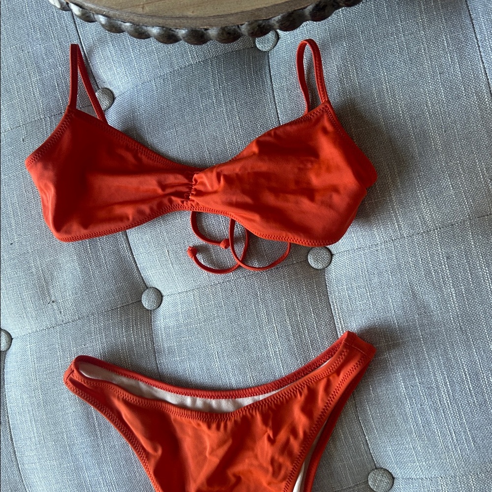 Blue Hour Itty Bitty Orange Bikini Size Small - Picture 3 of 9